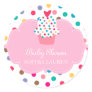 Baby Shower Cupcake Stickers Polka Dot Pink