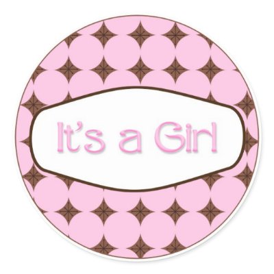 Baby Shower Cupcake Toppers Stickers It's a Girl by partypizazz