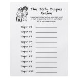Baby Shower Dirty Diaper Game flyers