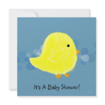Baby Shower Fluffy Chick CustomizabIe Invitation