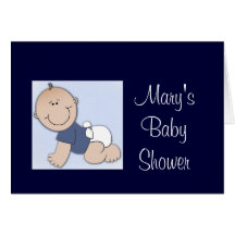 Baby shower for boy card