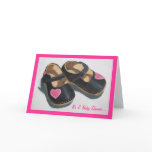 Baby Shower For Girl: Art: Shoes with Hearts Cards