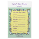 Baby Shower Game - Word Jumble stationery