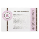 Baby Shower Game - Word Search