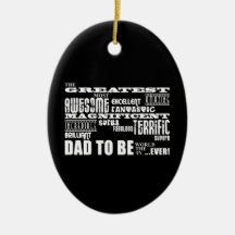 Baby Shower Greatest Best Future Fathers Dad to Be Christmas Ornaments