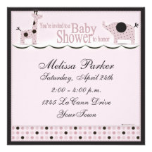 Baby Shower in Pink Poka Dots Invitation