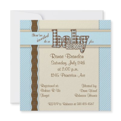 Baby Shower in Plaid Custom Invites by mybabybundles