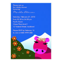 Baby shower invitation: 003 Moo