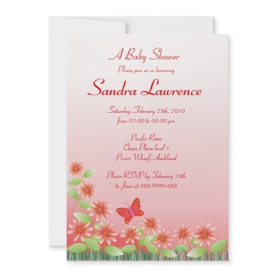 Baby shower invitation: 004 Daisy & Butterfly by adellaandmella