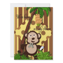 Baby Shower Invitation - Baby Monkey Theme