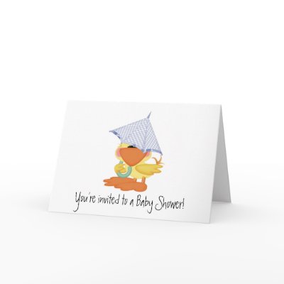 Baby Shower Invitation-Blue Duck/Quackup by babyshowergalore
