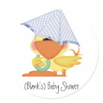 Baby Shower Invitation-Blue Duck/Quackup