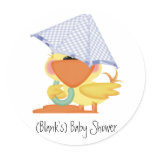 Baby Shower Invitation-Blue Duck/Quackup stickers