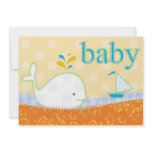 Baby Shower Invitation - Boy Baby Whale