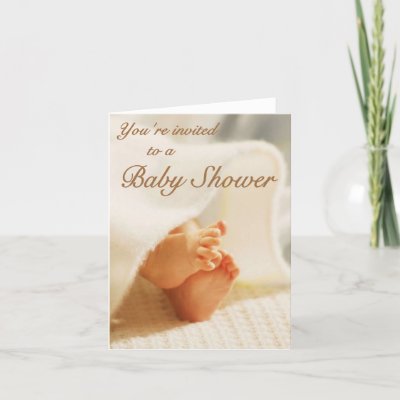 Design   Baby Shower Invitations Online on Shower Invitation With A Photo Of Baby Feet  Customise With Your Own