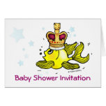 Baby Shower Invitation cute goldfish wearing crown Greeting Card