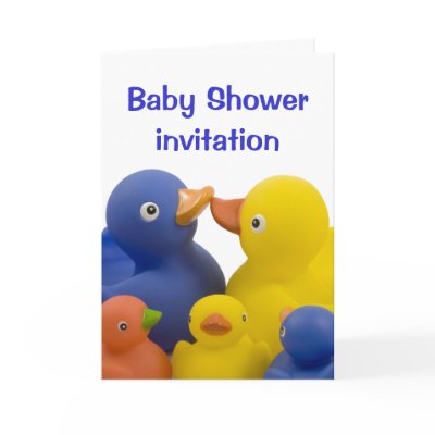 Baby shower invitation -  Duck Family Group Greeting Cards by Sanddesigns
