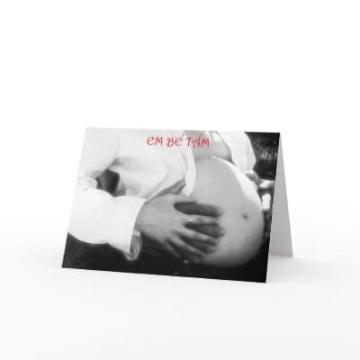Baby shower invitation Expecting a baby VIETNAMESE by GOLDENJACKAL