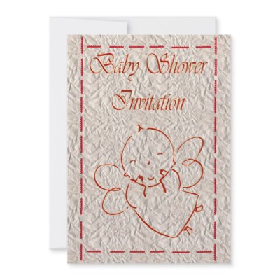 Baby Shower Invitation Expecting baby angel by GOLDENJACKAL