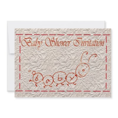 Baby Shower Invitation Expecting baby caterpillar by GOLDENJACKAL