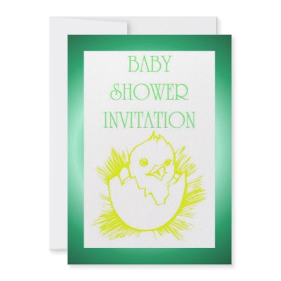 Baby Shower Invitation Expecting baby chick by GOLDENJACKAL