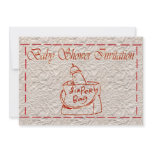 Baby Shower Invitation Expecting baby diaper bag