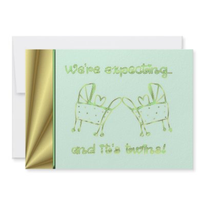 Baby shower invitation Expecting twins pregnant by GOLDENJACKAL