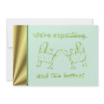 Baby shower invitation Expecting twins pregnant