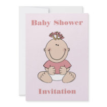 Baby Shower Invitation for girl with smiling baby
