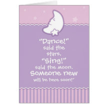 Baby Shower Invitation - Moon and Stars Greeting Cards