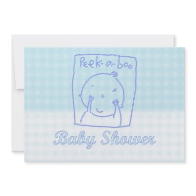 Baby Shower Invitation peek-a-boo baby by GOLDENJACKAL