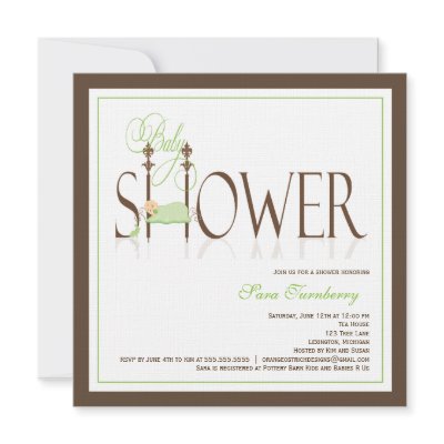 Baby Shower Invitation - Sleeping Baby by OrangeOstrichDesigns