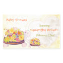Baby Shower Invitation Stickers: Flower Turtles