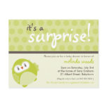 BABY SHOWER INVITATION :: surprise owl 2 postcards