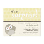 BABY SHOWER INVITATION :: surprise owl 8 postcards