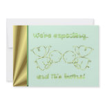 Baby shower invitation We are expecting twins
