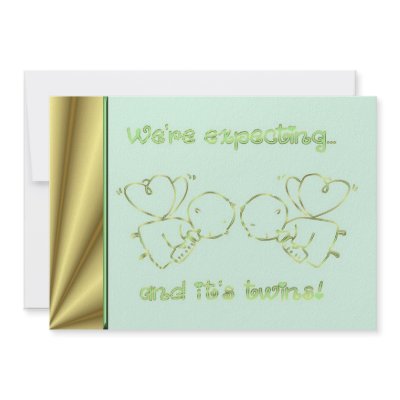 Baby shower invitation We are expecting twins by GOLDENJACKAL