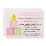 Baby Shower Invitation with Duckie and ABC blocks