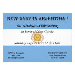 Baby Shower Invitation with Flag of Argentina
