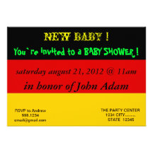 Baby Shower Invitation with Flag of Germany