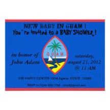 Baby Shower Invitation with Flag of Guam