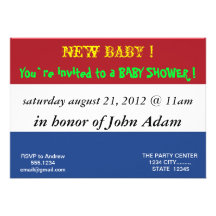 Baby Shower Invitation with Flag of Netherlands
