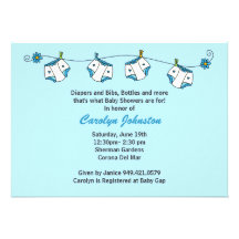 Baby Shower Invitation with Matching Envelopes