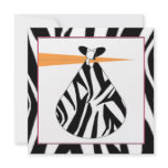 Baby Shower Invitation - Zebra Print Stork