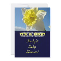 Baby Shower Invitations Daffodils It's a Boy! Card