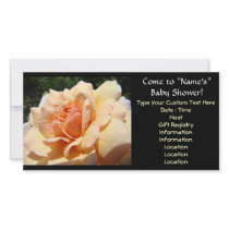 Baby Shower invitations Peach Rose Flower