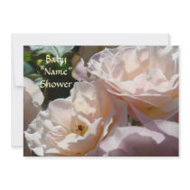 Baby Shower Invitations Pink Roses Flowers
