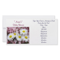 Baby Shower Invitations Pink Tree Blossoms Daisy