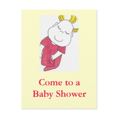 baby shower invite postcard by KatAnnette