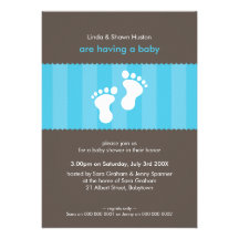 BABY SHOWER INVITES :: happy feet 4P